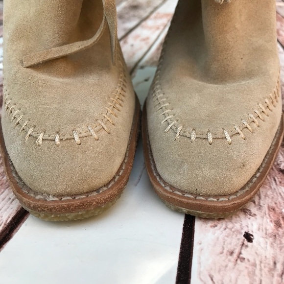 Michael Kors Moccasin Suede Fringe Boots - Picture 7 of 8